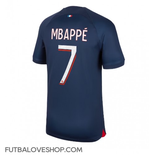 Dres Paris Saint-Germain Kylian Mbappe #7 Domáci 2023-24 Krátky Rukáv